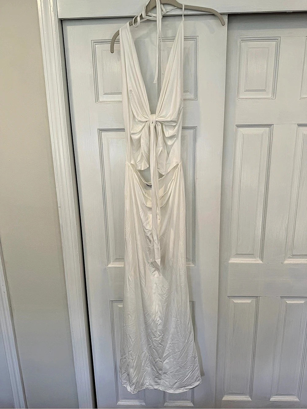 Peppermayo Undercover Maxi Dress Draped White XS